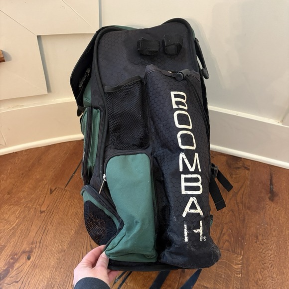 Boombah Superpack Baseball/Softball Bag Bat Pack Backpack Green & Black - Picture 4 of 15